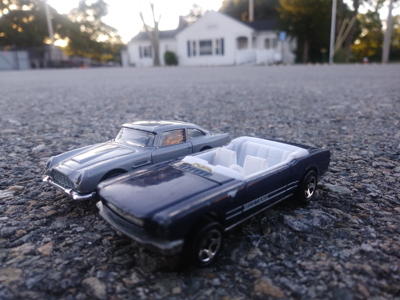 On the one hand, the Mustang crashed in its first film appearance... on the other, having the tires shredded will do that to most cars.